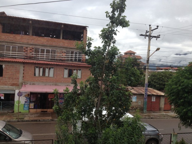 View from the Food and Agriculture Inspection office in Cochabamba