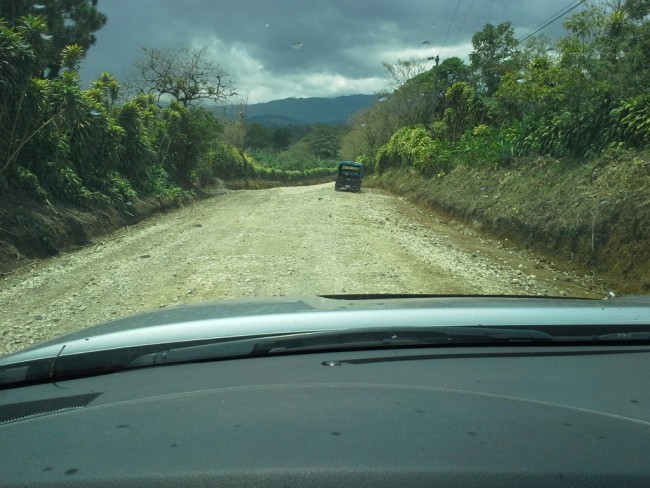 The road from Rio Sereno into Costa Rica