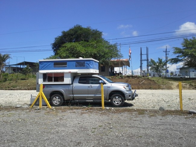 Our campsite on the road