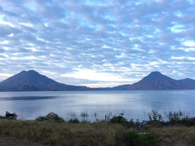 Volcanos as seen from Lake Atitlan