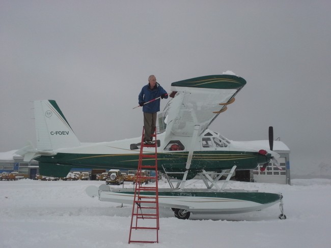 John sweeps the wings