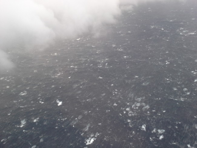 The water did not look inviting with a strong gale blowing.